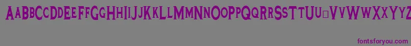 Tinplatetitlingblacknarrow Font – Purple Fonts on Gray Background