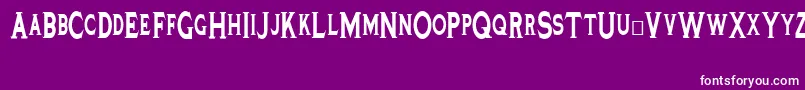 Tinplatetitlingblacknarrow Font – White Fonts on Purple Background