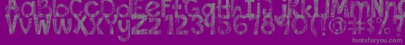 En savoir plus sur la police DjbThisFontIsWorn Police DjbThisFontIsWorn – polices grises sur fond violet