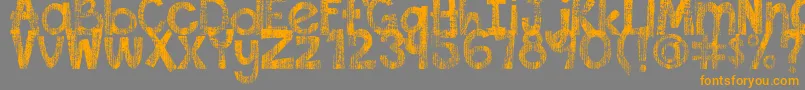 En savoir plus sur la police DjbThisFontIsWorn Police DjbThisFontIsWorn – polices orange sur fond gris