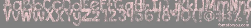 DjbThisFontIsWorn Font – Pink Fonts on Gray Background