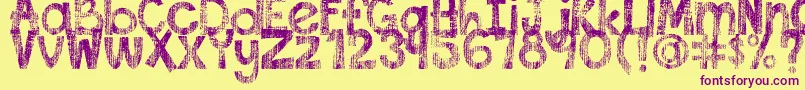 Más sobre la fuente DjbThisFontIsWorn fuente DjbThisFontIsWorn – Fuentes Moradas Sobre Fondo Amarillo