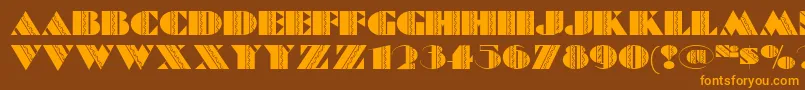 BatikDeco Font – Orange Fonts on Brown Background