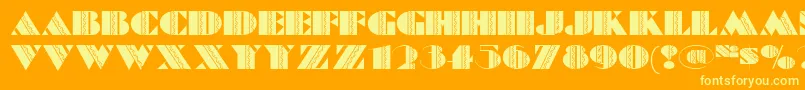 BatikDeco Font – Yellow Fonts on Orange Background