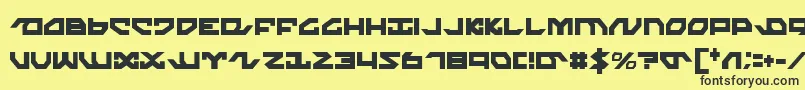 Nightrunnerc Font – Black Fonts on Yellow Background