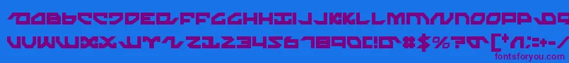 Nightrunnerc Font – Purple Fonts on Blue Background