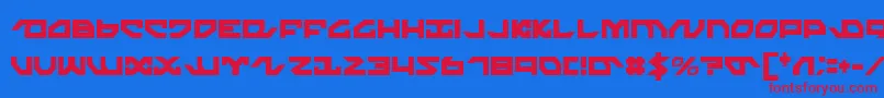 Nightrunnerc Font – Red Fonts on Blue Background