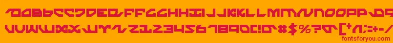 Nightrunnerc Font – Red Fonts on Orange Background