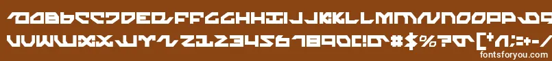 Nightrunnercフォントについての詳細 フォントNightrunnerc – 茶色の背景に白い文字
