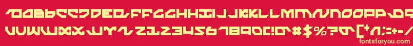 Nightrunnerc Font – Yellow Fonts on Red Background