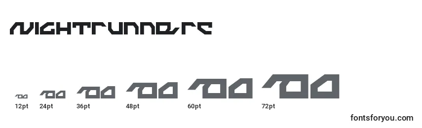 Размеры шрифта Nightrunnerc