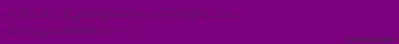 Fonte BmdJasmineReminiscentseLight – fontes pretas em um fundo violeta