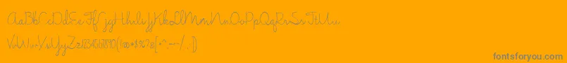 BmdJasmineReminiscentseLight Font – Gray Fonts on Orange Background