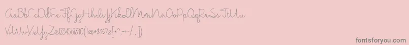 BmdJasmineReminiscentseLight Font – Gray Fonts on Pink Background