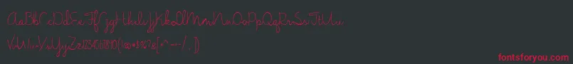 BmdJasmineReminiscentseLight-Schriftart – Rote Schriften auf schwarzem Hintergrund