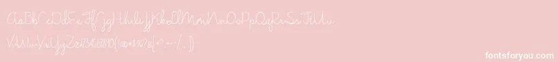 BmdJasmineReminiscentseLight Font – White Fonts on Pink Background