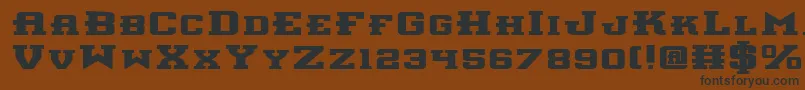 InterceptorBoldExpanded Font – Black Fonts on Brown Background