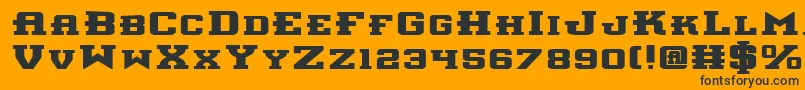 InterceptorBoldExpanded Font – Black Fonts on Orange Background