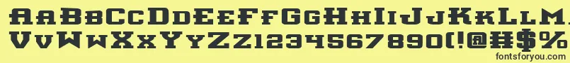 InterceptorBoldExpanded Font – Black Fonts on Yellow Background