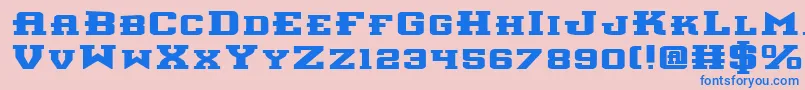 InterceptorBoldExpanded Font – Blue Fonts on Pink Background