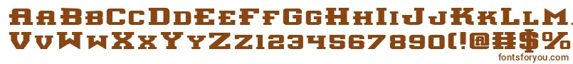 InterceptorBoldExpanded Font – Brown Fonts on White Background