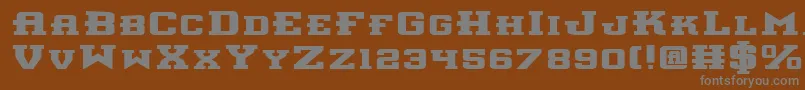 InterceptorBoldExpanded Font – Gray Fonts on Brown Background