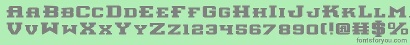 InterceptorBoldExpanded Font – Gray Fonts on Green Background