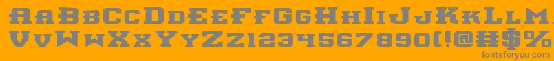 InterceptorBoldExpanded Font – Gray Fonts on Orange Background