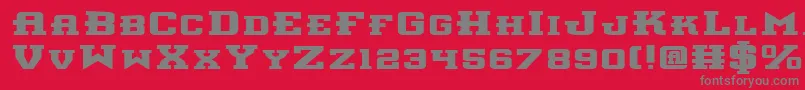 InterceptorBoldExpanded Font – Gray Fonts on Red Background