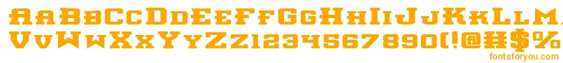 InterceptorBoldExpanded Font – Orange Fonts on White Background