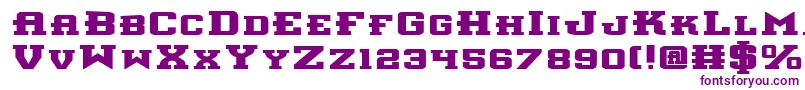 InterceptorBoldExpanded Font – Purple Fonts on White Background