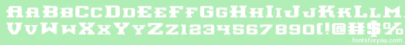 InterceptorBoldExpanded Font – White Fonts on Green Background