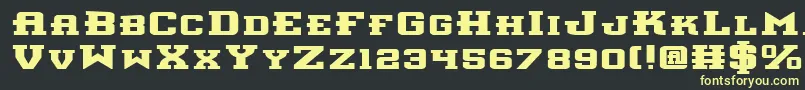 InterceptorBoldExpanded Font – Yellow Fonts on Black Background