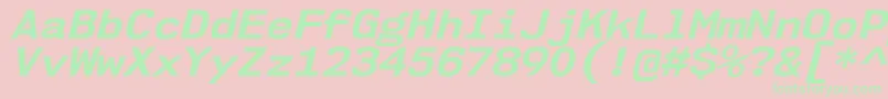 Nk57MonospaceSeBdIt Font – Green Fonts on Pink Background