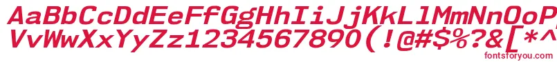 Nk57MonospaceSeBdIt-fontti – punaiset fontit valkoisella taustalla