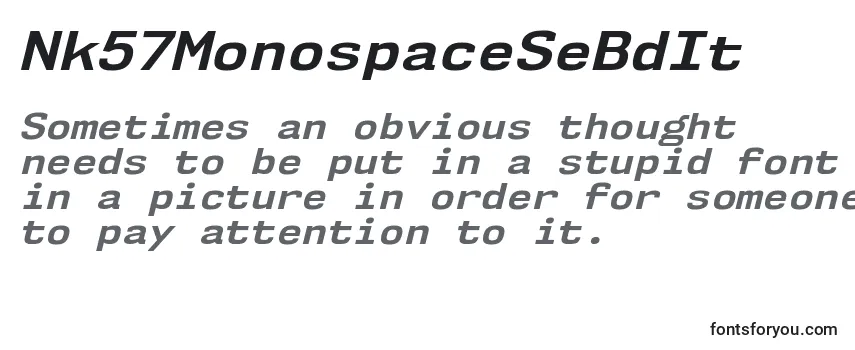 Review of the Nk57MonospaceSeBdIt Font
