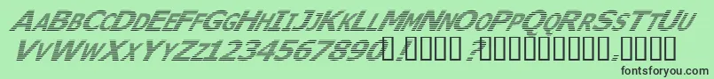 フォントWhereIsTheRestItalic – 緑の背景に黒い文字