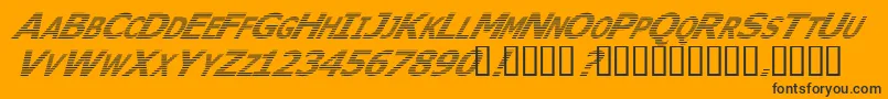 WhereIsTheRestItalic Font – Black Fonts on Orange Background