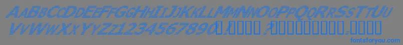 WhereIsTheRestItalic Font – Blue Fonts on Gray Background