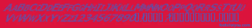 fuente WhereIsTheRestItalic – Fuentes Azules Sobre Fondo Rojo