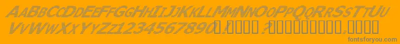 WhereIsTheRestItalic Font – Gray Fonts on Orange Background