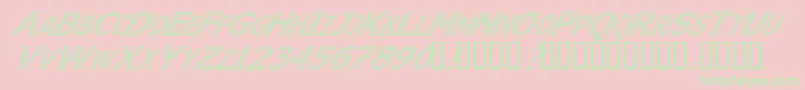 WhereIsTheRestItalic Font – Green Fonts on Pink Background