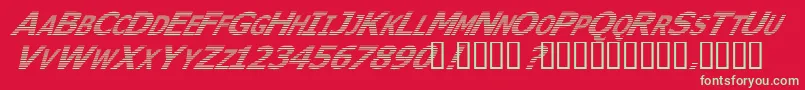 fuente WhereIsTheRestItalic – Fuentes Verdes Sobre Fondo Rojo