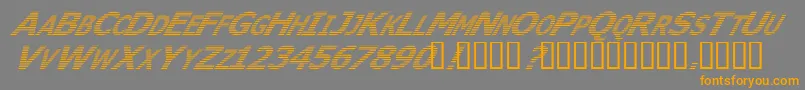 WhereIsTheRestItalic Font – Orange Fonts on Gray Background