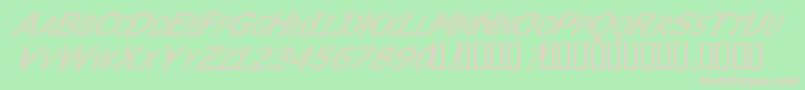 Fonte WhereIsTheRestItalic – fontes rosa em um fundo verde