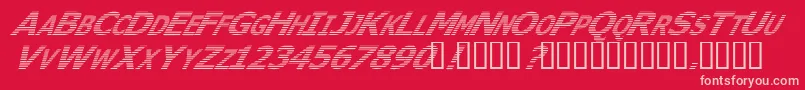 Police WhereIsTheRestItalic – polices roses sur fond rouge