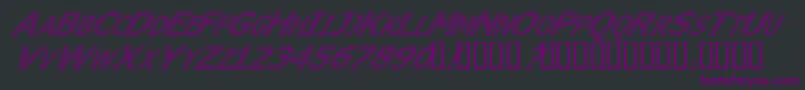 WhereIsTheRestItalic Font – Purple Fonts on Black Background