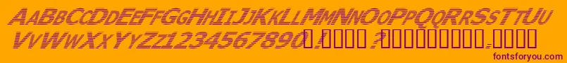 WhereIsTheRestItalic Font – Purple Fonts on Orange Background