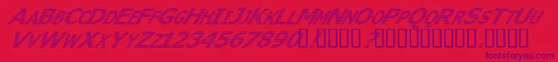 WhereIsTheRestItalic-Schriftart – Violette Schriften auf rotem Hintergrund