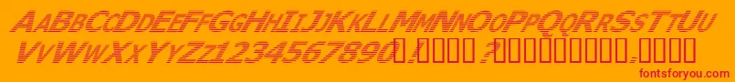 WhereIsTheRestItalic-Schriftart – Rote Schriften auf orangefarbenem Hintergrund